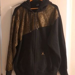 Gold and Black Jordan Brand Hoodie